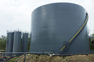 painted bulk liquid storage tanks in Columbus, Ohio