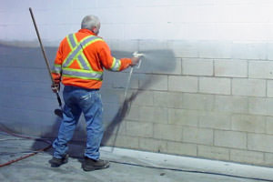 cinder block wall painting by a Livonia industrial painter